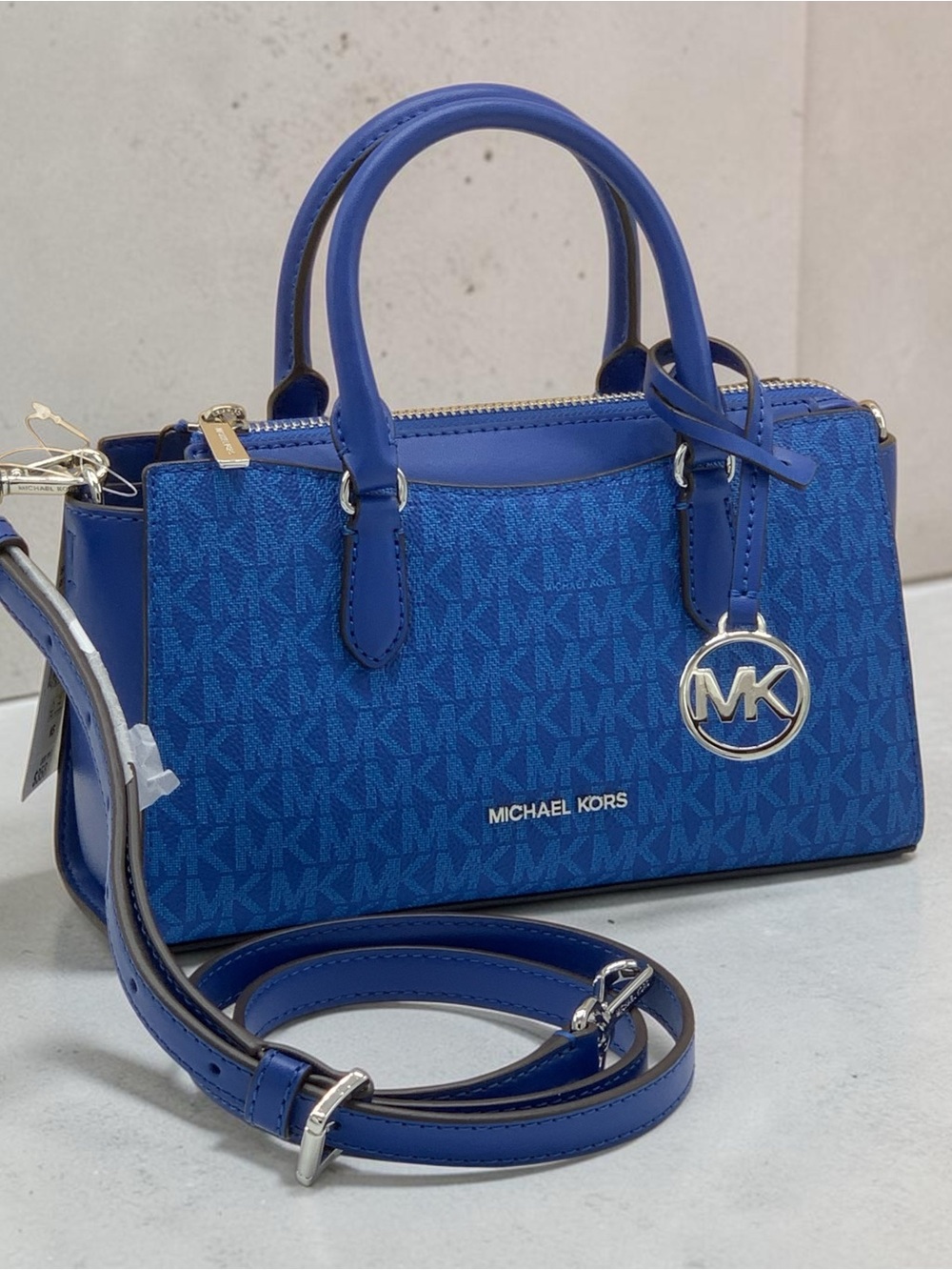 Michael Kors Arden Small Purse Handbag Crossbody Purse Bag Blue Messenger Women